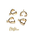 14K Yellow Gold Filled Decorative Pinch Pendant Bail size 9.0x3.0mm, Jewelry Making, Bail gold filled - 1 piece