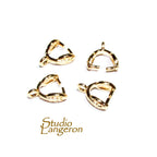 14K Yellow Gold Filled Decorative Pinch Pendant Bail size 9.0x3.0mm, Jewelry Making, Bail gold filled - 1 piece