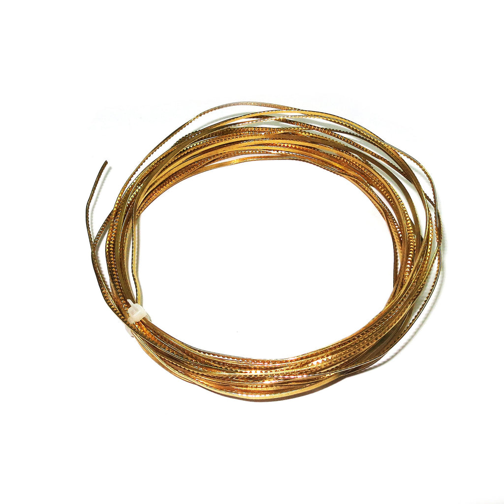 Natural Brass Gallery wire, Brass wire, Gallery pattern, Gallery ribbon, Wire, Jewelry making, Brass findings, Setting - 4 inch (10 cm)