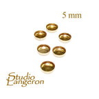 4 pcs size 5.0 mm 14K solid gold Bezel Cups Round shapes, Bezel cup, Gold bezel cup, Round bezel cups, 14K solid gold, Jewelry making
