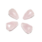 Natural Rose quartz Teardrop faceted Beads size 14x9 mm, Rose quartz beads, Half Drilled Beads, Jewelry making - 1 piece