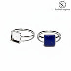 925 sterling silver blank ring with bezel cup 8x8mm size 4, 5, 6, 7, 8, 9, 10, 11, silver ring, bezel cup, setting, base ring - 1 piece