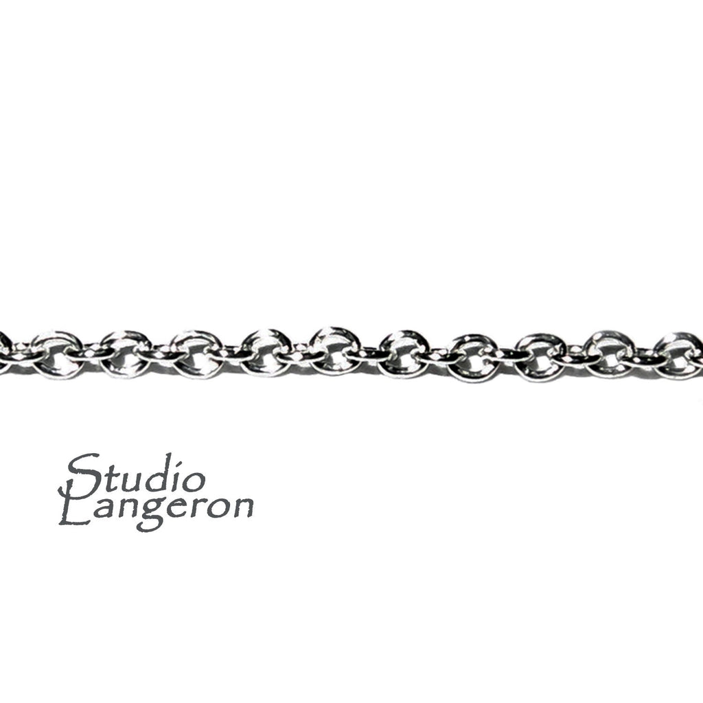 1.3 mm 925 Sterling Silver rolo cable chain, silver rolo chain, 925 silver shiny chain, Jewelry making, sterling silver chain - 1 Ft (30 cm)