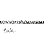1.3 mm 925 Sterling Silver rolo cable chain, silver rolo chain, 925 silver shiny chain, Jewelry making, sterling silver chain - 1 Ft (30 cm)