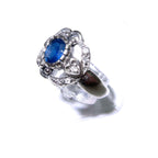 Statement Sapphire ring 925 sterling silver size 5 1/2, Handmade ring, single copy, 925 sterling silver, Natural Sapphire, gemstone