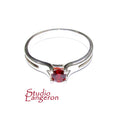 Garnet ring 925 sterling silver size 8, handmade ring, single copy, sterling silver, Garnet, 925 silver ring, gemstone, Gift ring, red ring