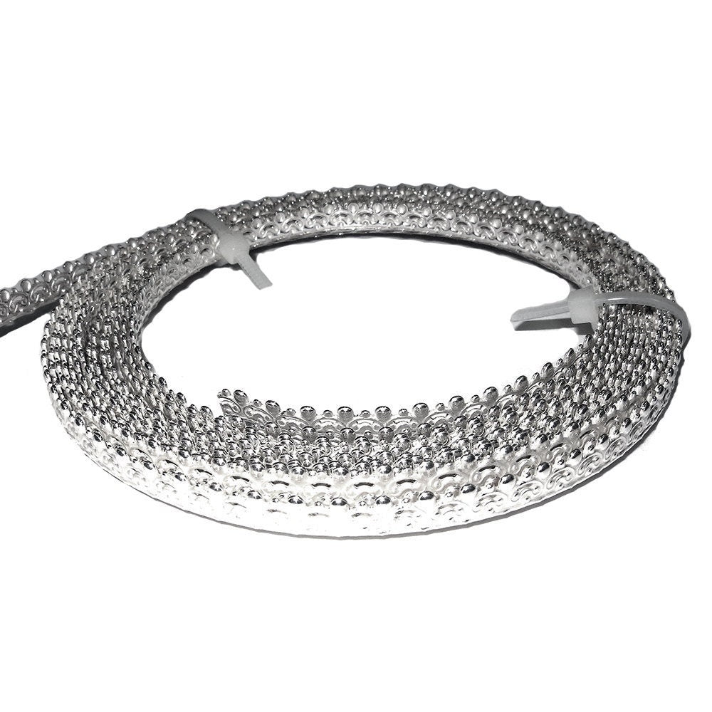 935 Argentium Silver Gallery wire 1291H, Gallery ribbon, Gallery pattern, Argentium silver, Jewelry making, Setting - 4 inch (10 cm)