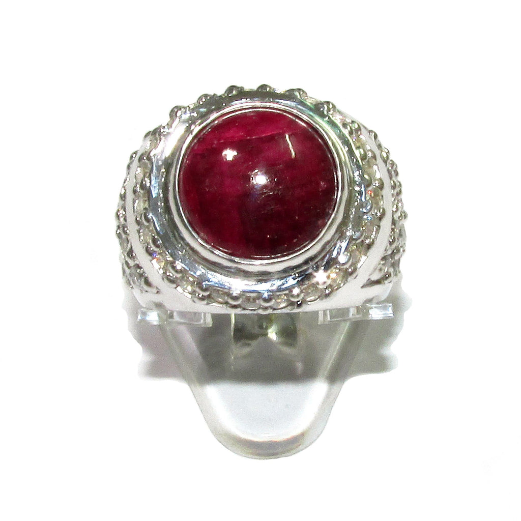Statement African ruby ring 925 sterling silver size 8 1/2, Handmade ring, single copy, 925 sterling silver, Natural African ruby, gemstone