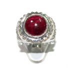 Statement African ruby ring 925 sterling silver size 8 1/2, Handmade ring, single copy, 925 sterling silver, Natural African ruby, gemstone