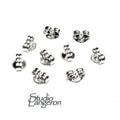 925 Sterling silver Friction Ear Nuts size 4 mm, Butterfly Earring Backs, Jewelry making, Earring Findings, Sterling silver backs - 1 pair