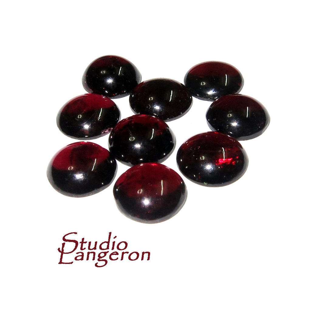 10 mm Garnet Round Cabochon Natural Gemstone Calibrated Size, Garnet Gemstone, Natural gemstone, Garnet cabochon, Jewelry making - 1 piece