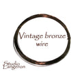 Vintage bronze jewelry wire Half-Hard thickness 28, 26, 24, 22, 20, 18 GA, Jewelry making, Vintage bronze wire, Bronze – 1 meter (3.30 ft)