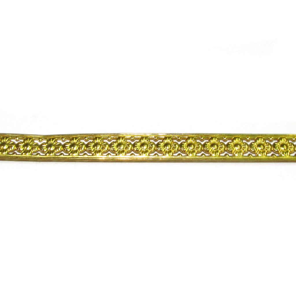 Natural Brass Gallery wire, Brass wire, Gallery pattern, Gallery ribbon, Wire, Jewelry making, Brass findings, Setting - 4 inch (10 cm)