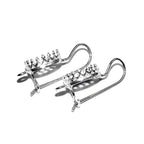 925 sterling silver blank earrings with oval bezel cup size 6x8-8x10mm, model 1023, Jewelry making, Setting, bezel cup - 1 pair (2 pieces)