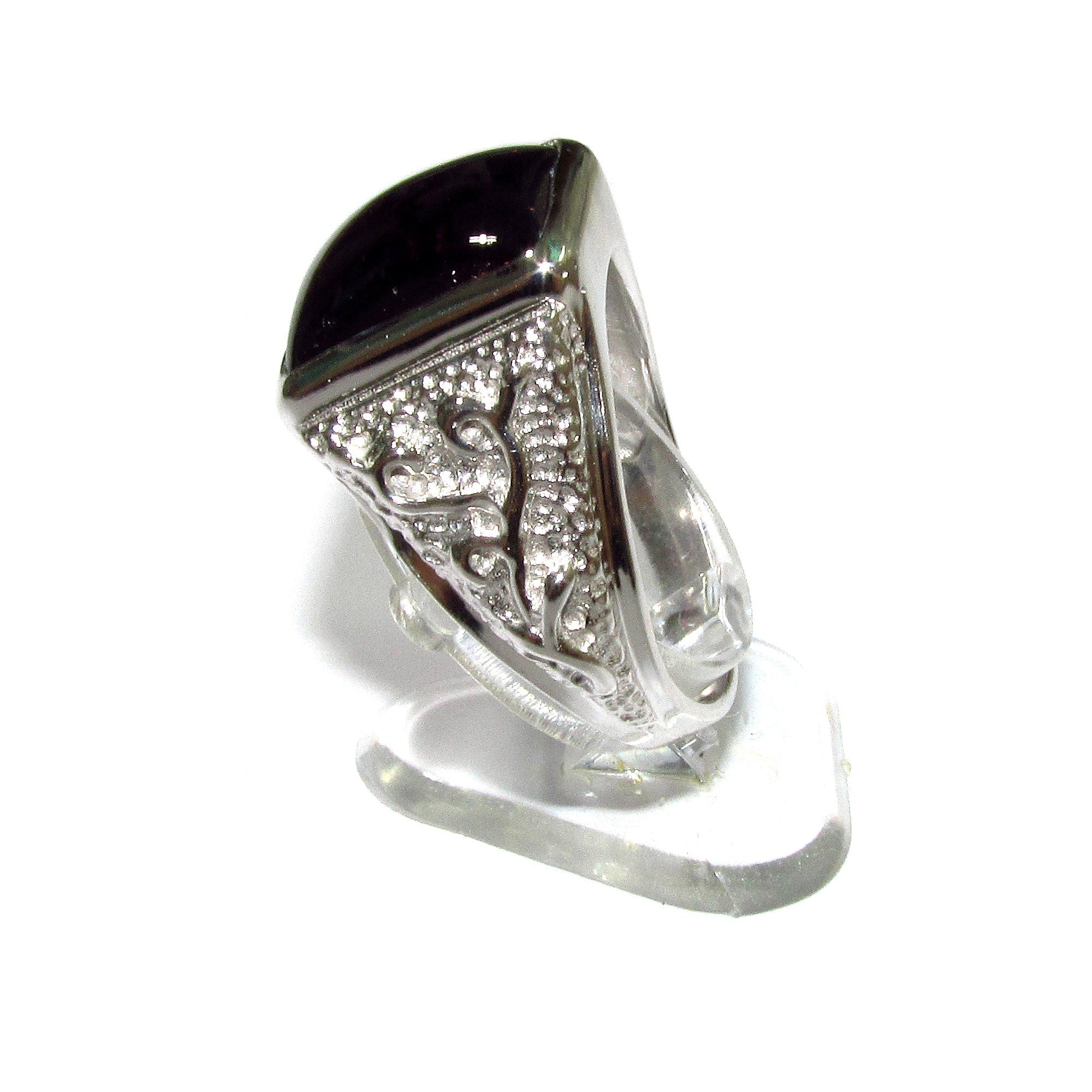 Garnet handmade ring 925 sterling silver size 8 1/2, Handmade ring, single copy, Natural garnet, silver ring, gemstone, Garnet ring