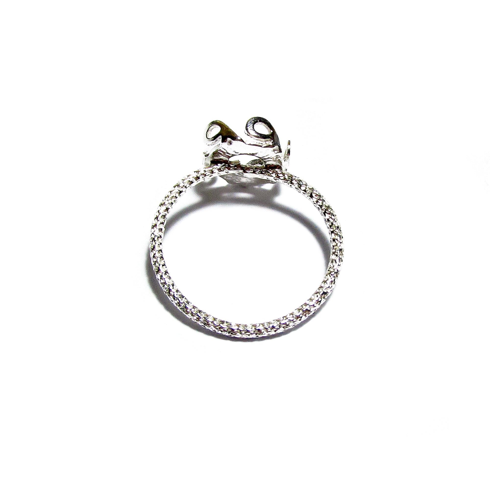 925 sterling silver blank ring with bezel cup 8mm size 4 - 11, silver ring, bezel cup, base ring, Jewelry making, Setting ring - 1 piece