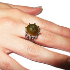 Natural Jade ring 925 sterling silver size 6 1/2, handmade ring, single copy, Natural Jade, silver ring, Jade gemstone, Statement ring