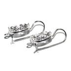 12 mm 925 sterling silver blank earrings with bezel cup and closed ring, Jewelry making, Setting, bezel cup, base earring - 1 pair (2 piece)