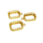 14K Gold filled Octagon Bezel Cups size 10x14 mm with closed ring, Bezel cup, Setting, Jewelry making, Blank Pendant - 1 piece