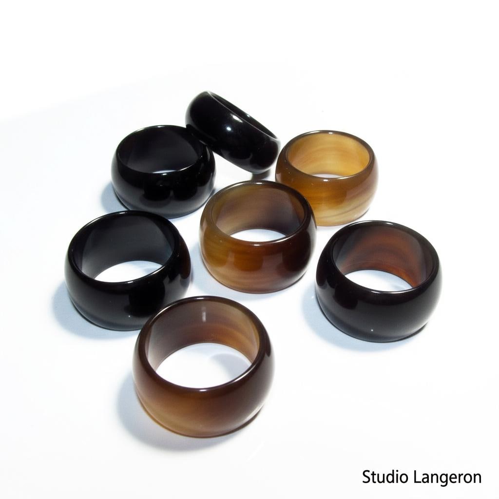 Natural agate band Ring, size 5.5, 6.0, 6.5, Agate stone ring, Band Rings, Natural Gemstone, Unisex rings, Solid gemstone