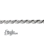 3.3 mm Sterling Silver French Rope Chain, shiny chain, 925 silver chain, Jewelry making, sterling silver chain, 925 silver - 1 Feet (30 cm)
