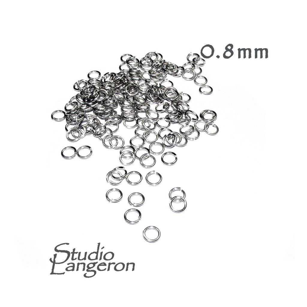10 pcs 925 Sterling Silver Open Jump Rings 0.8 mm (20GA), Inside Diameter 2.5 - 6.0 mm, Open jump rings, Jewelry making, Silver jump rings