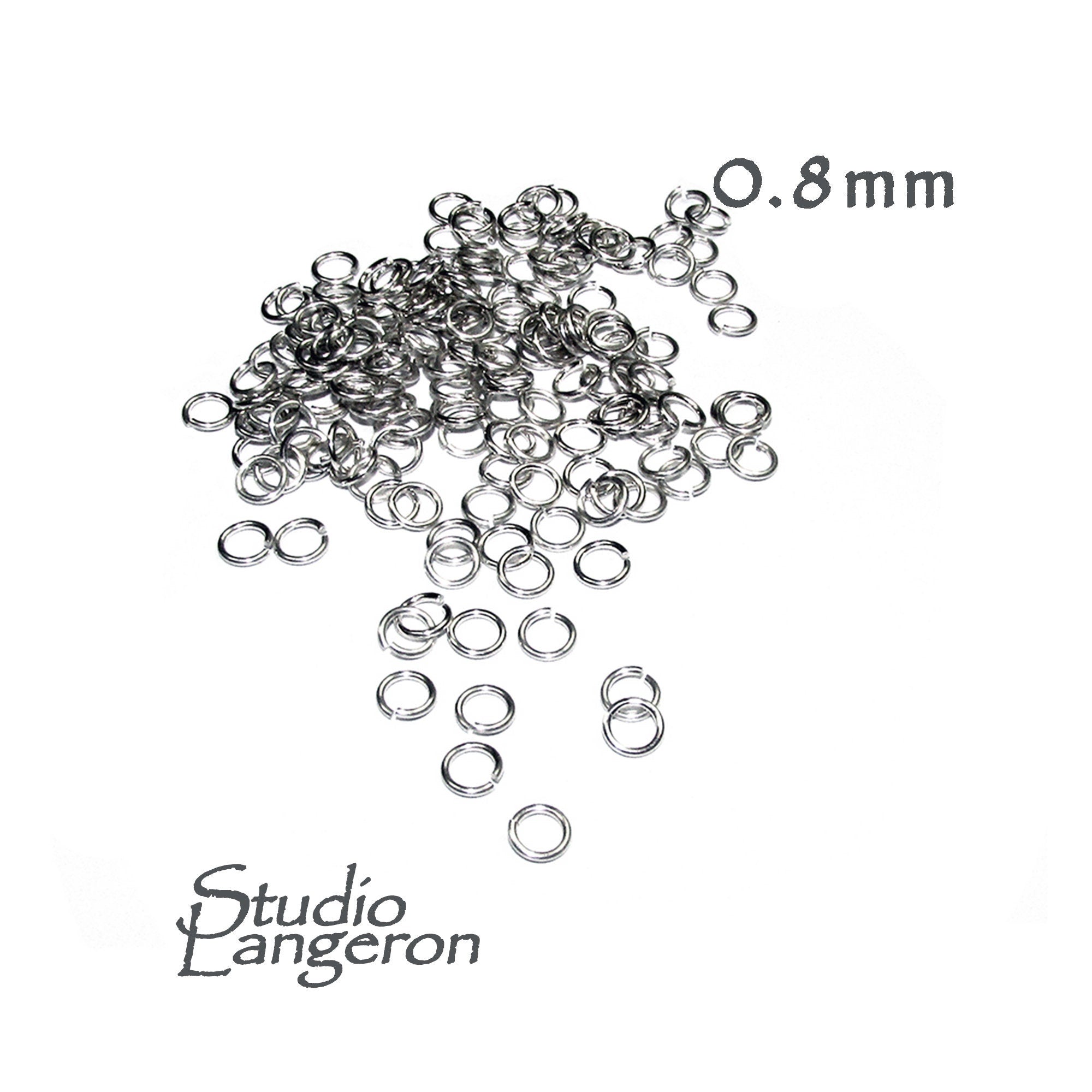 10 pcs 925 Sterling Silver Open Jump Rings 0.8 mm (20GA), Inside Diameter 2.5 - 6.0 mm, Open jump rings, Jewelry making, Silver jump rings