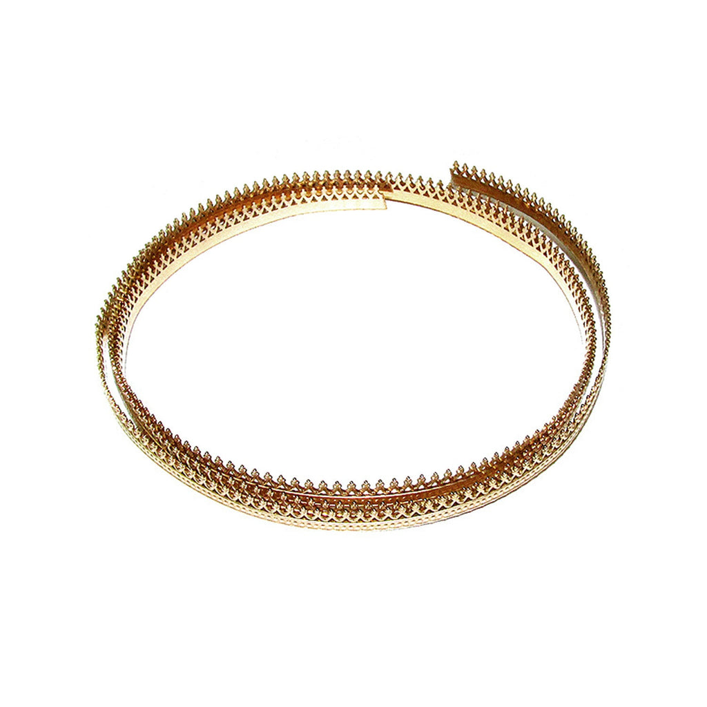 14K Yellow Gold filled Gallery wire, Bezel wire, Gallery ribbon, Gallery pattern, Gold Filled Wire, Gold Filled Setting - 4 inch (10 cm)
