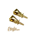 14K Solid gold smooth bail size 5.6x2.8 mm with 3 mm bead cup, Solid gold Bail, Jewelry making, Bail findings, Pendant bail - 1 piece