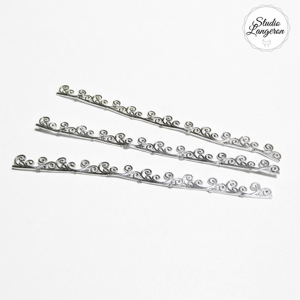 999 Fine silver Casted Bezel wire size 7.4x0.62 cm (2.9 inch), Gallery wire, Setting silver, Gallery pattern, Jewelry making - 1 piece