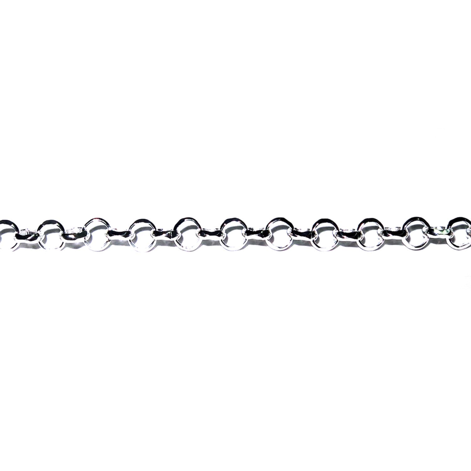 3.3 mm 925 Sterling Silver rolo cable chain, silver rolo chain, shiny chain, Jewelry making, sterling silver chain - 1 Ft (30 cm)