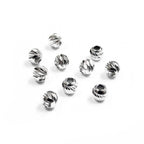 10 pcs 925 Sterling Silver Rhodium plated Diamond cut Beads 2.5 mm, Beads, Silver beads, Diamond cut beads, Jewelry making, 925 silver