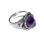 Amethyst ring 925 sterling silver, size 6 1/2, Handmade ring, single copy, Statement ring, Natural amethyst, silver ring, gemstone