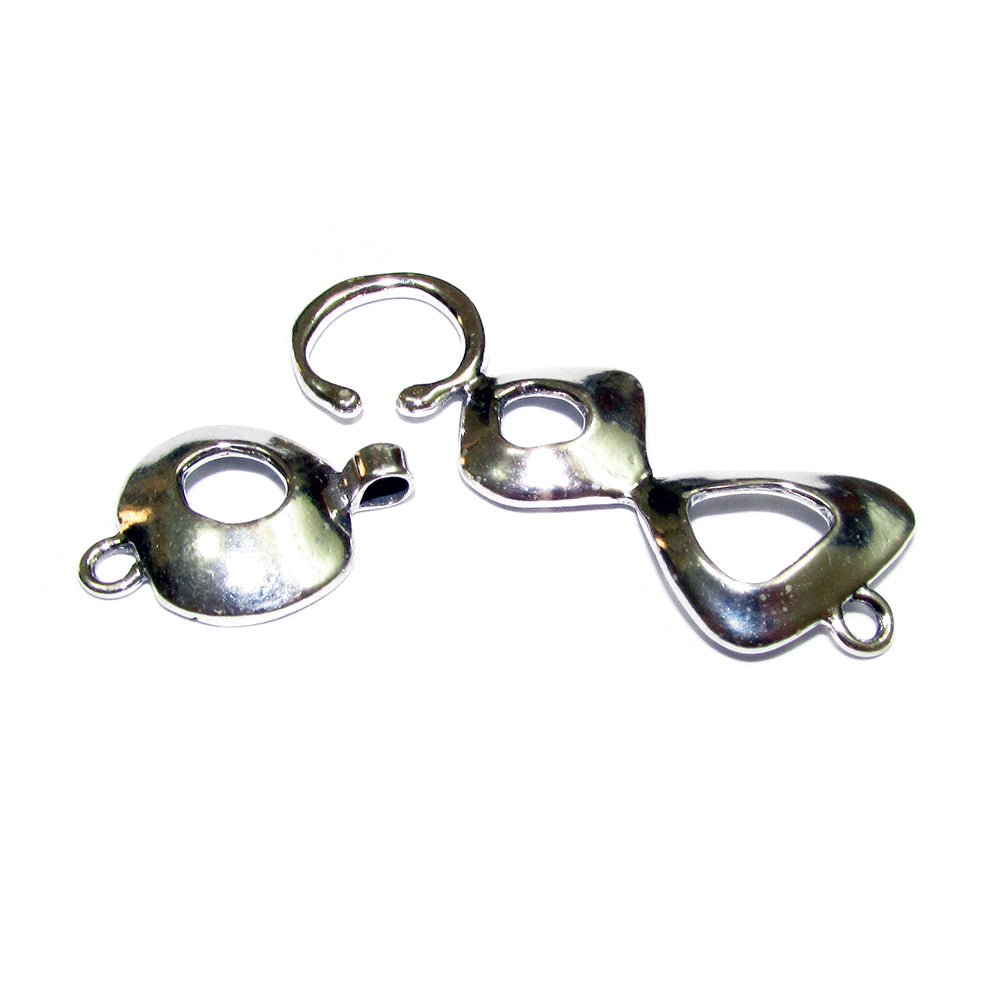925 Sterling Silver Large Hook Eye Clasps size 6.0 cm