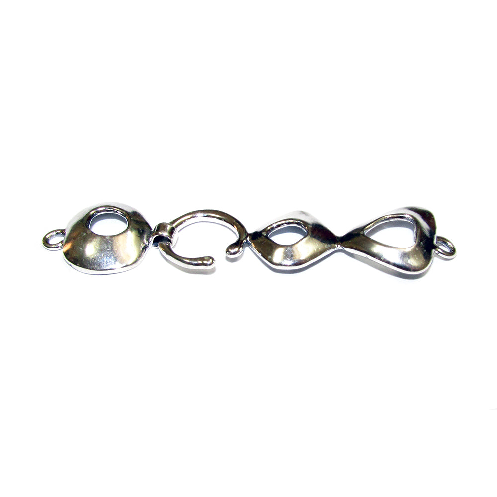 925 Sterling Silver Large Hook Eye Clasps size 6.0 cm