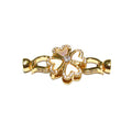 14K Yellow Gold filled Hook Eye Clasps Large with mother of pearl