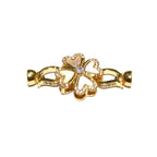 14K Yellow Gold filled Hook Eye Clasps Large with mother of pearl