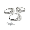 6x8 mm 925 sterling silver blank ring with bezel cup size 5, 6, 7, 8, 9, bezel cup, Setting, blank ring, Jewelry making - 1 piece