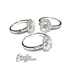 6x8 mm 925 sterling silver blank ring with bezel cup size 5, 6, 7, 8, 9, bezel cup, Setting, blank ring, Jewelry making - 1 piece
