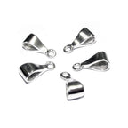 925 Sterling Silver Slide Pendant Bails 12.5x5.5 mm with Closed Ring, Bail with ring, Jewelry making, Bail silver, Bail findings - 1 piece