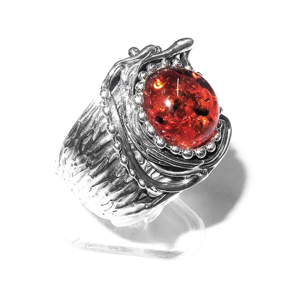 Madagascar Copal ring 925 sterling silver size 8 1/2, handmade ring, single copy, sterling silver, Madagascar Copal, silver ring, gemstone