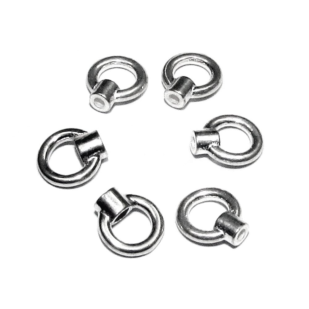 925 Sterling silver small End Caps size 1.0, 1.5 mm, Silver end caps, End caps, Jewelry making, 925 Sterling silver - 1 pair (2 piece)