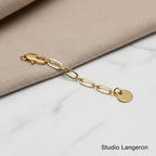 14K Gold Filled Extension Chain size 6cm, oval chain 7.5x4.0mm, lobster clasp 13mm - 1 piece
