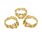 14K Yellow gold filled filigree blank ring with bezel cup 8 mm, base ring, Gold filled bezel cup, Mounting ring, Jewelry making - 1 piece