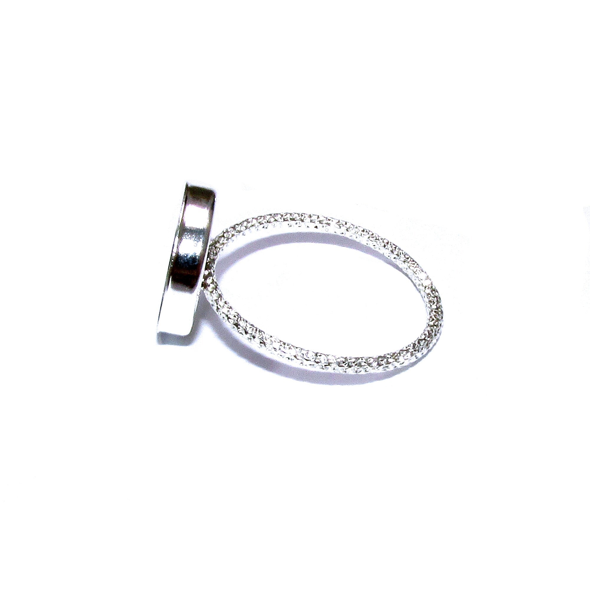 925 sterling silver blank ring with bezel cup 12 mm size 4, 5, 6, 7, 8, 9, 10, 11, bezel cup, base ring, Jewelry making, Setting - 1 piece