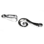 925 Sterling Silver Large Hook Eye Clasps, Silver clasp, Jewelry making, Hook eye clasp, Clasps, Sterling silver, 925 Silver clasp - 1 piece