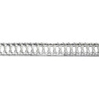 935 Argentium Silver Bezel wire, Gallery wire, Gallery ribbon, Gallery pattern, Jewelry making, Setting, Silver wire - 4 inch (10 cm)