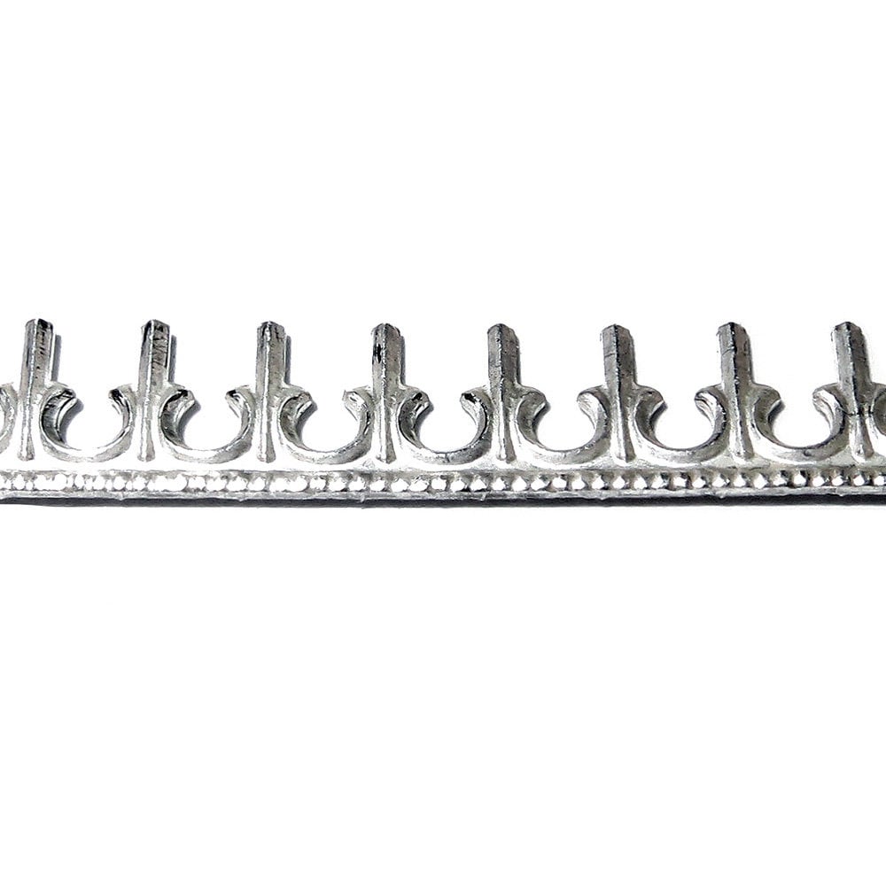 935 Argentium Silver Bezel wire, Gallery wire, Gallery ribbon, Gallery pattern, Jewelry making, Setting, Silver wire - 4 inch (10 cm)