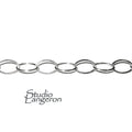5.0 mm 925 Sterling Silver oval cable chain, silver chain, 925 silver chain, silver chain oval, Jewelry making, Oval chain - 1 Ft (30 cm)