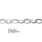 5.0 mm 925 Sterling Silver oval cable chain, silver chain, 925 silver chain, silver chain oval, Jewelry making, Oval chain - 1 Ft (30 cm)